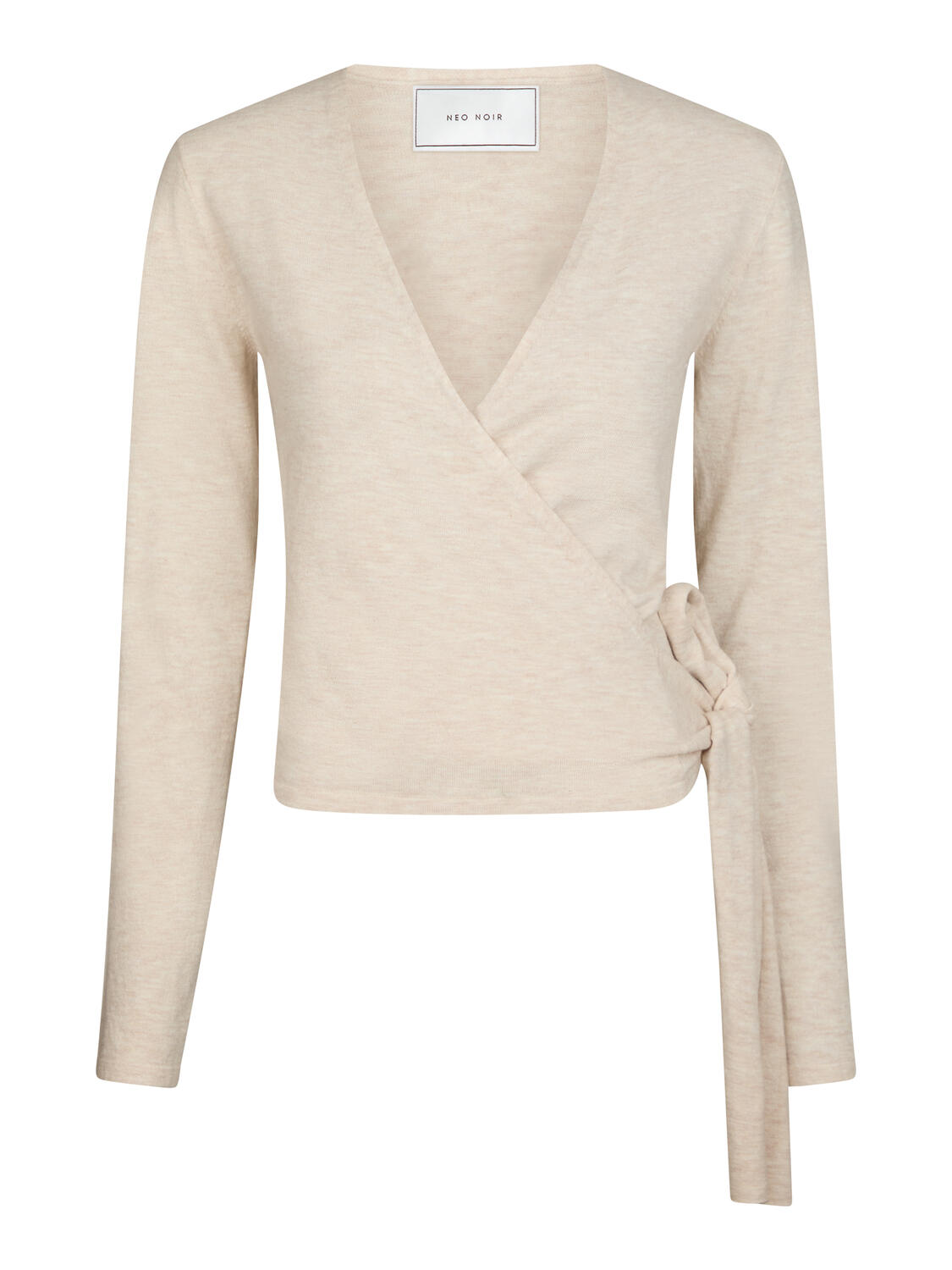 Tilfa Knit Wrap bluse - Sand